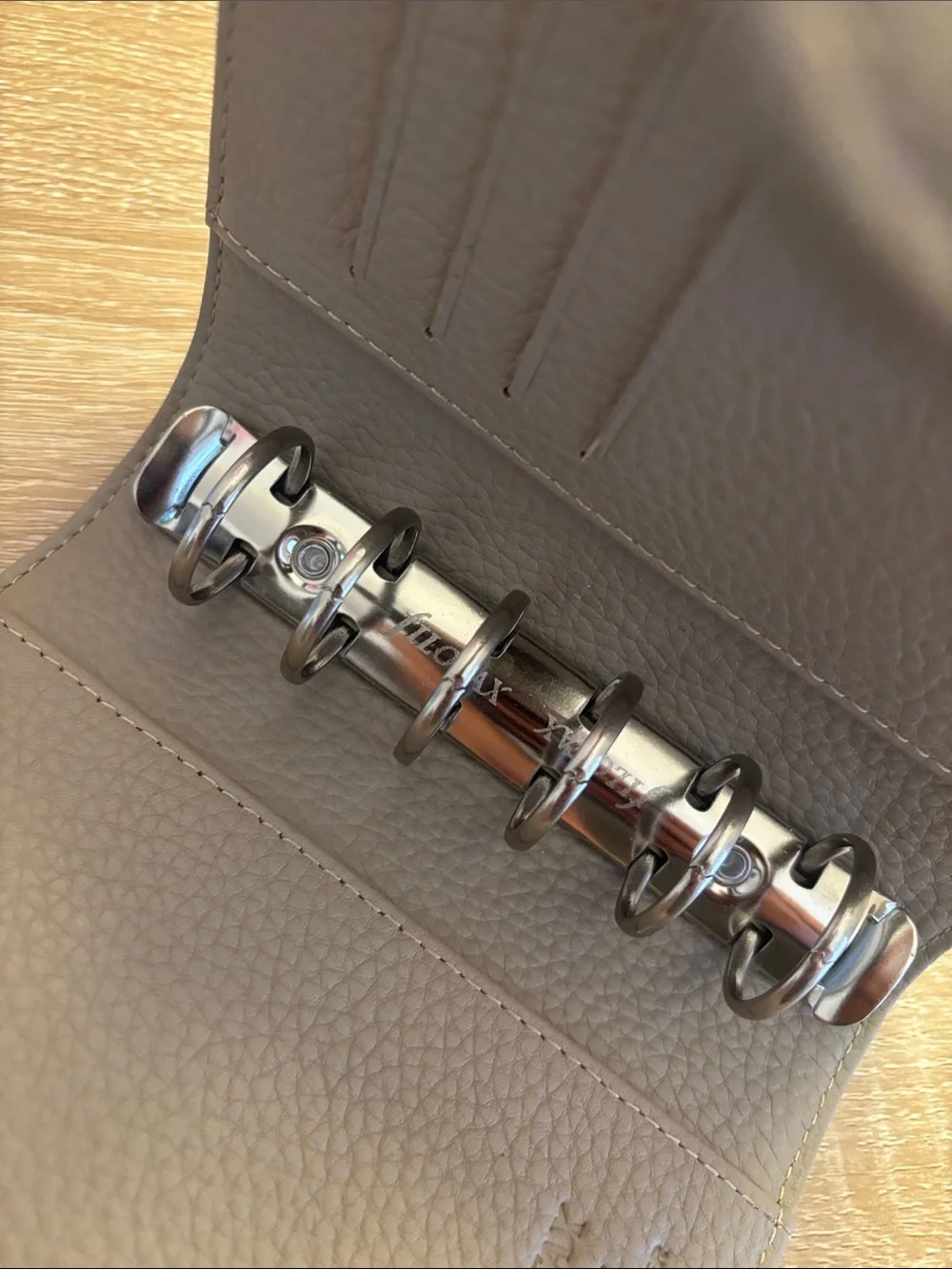 Filofax Norfolk Pocket Rings Leather Organizer NEW Taupe Leather